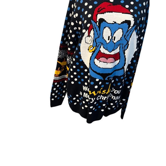 NWOT Unisex Disney Aladdin Ugly Christmas Navy Blue Sweater Size XL - Picture 7 of 13